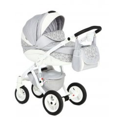 B55 - Детская коляска Adamex Barletta NEW 2 в 1 Ecco кожа 50%